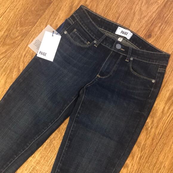 Paige Blue Dark Wash Skinny Jeans Size 28